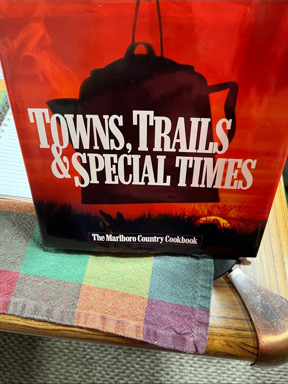 Marlboro Red and Black Cookbook Cover — Towns, Trails & Special Times